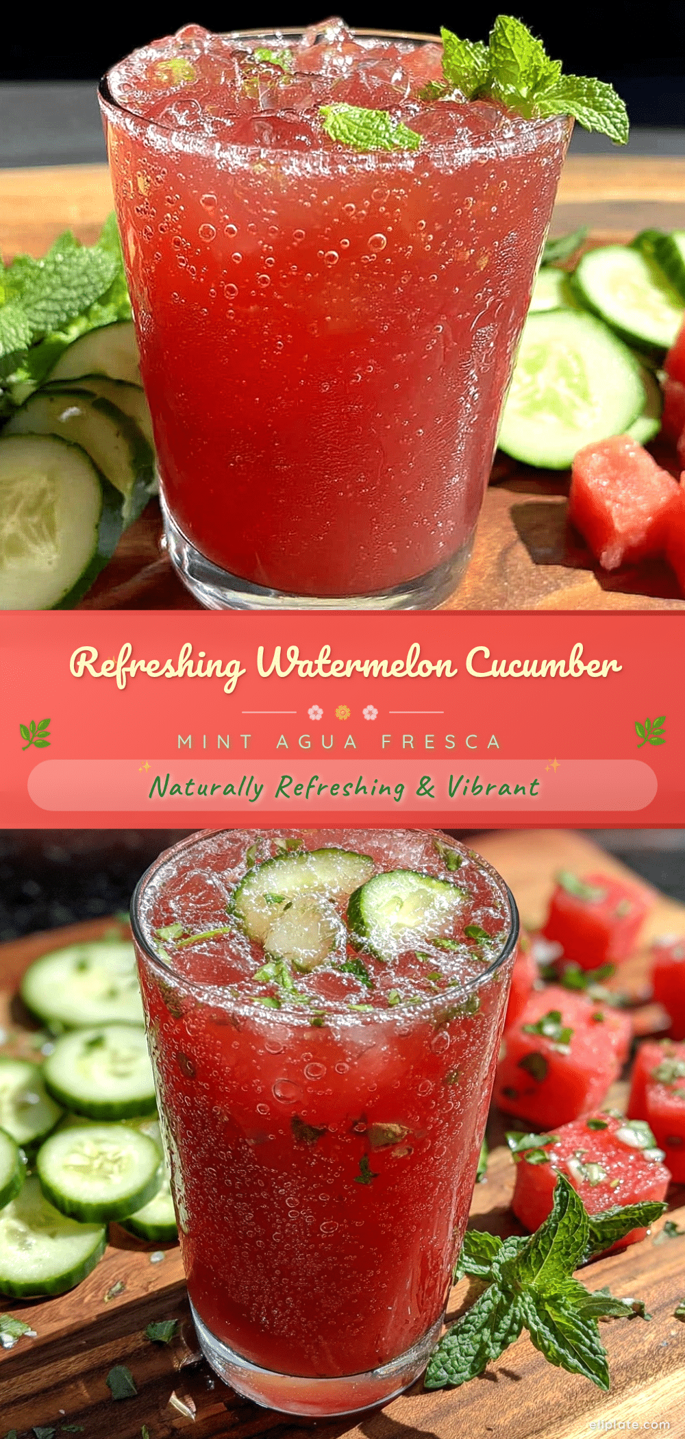 fresh watermelon cucumber mint agua fresca recipe