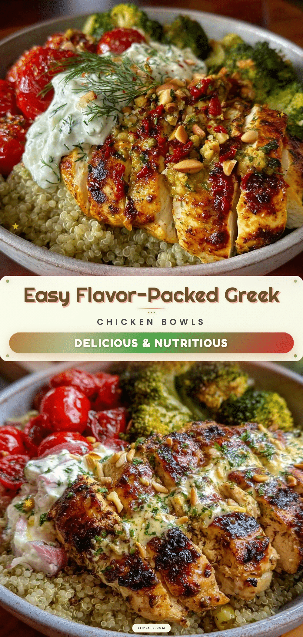 Greek chicken meal prep bowls recipe