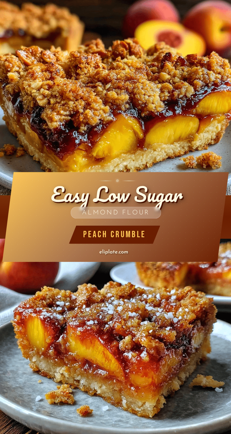 low sugar almond flour peach crumble recipe