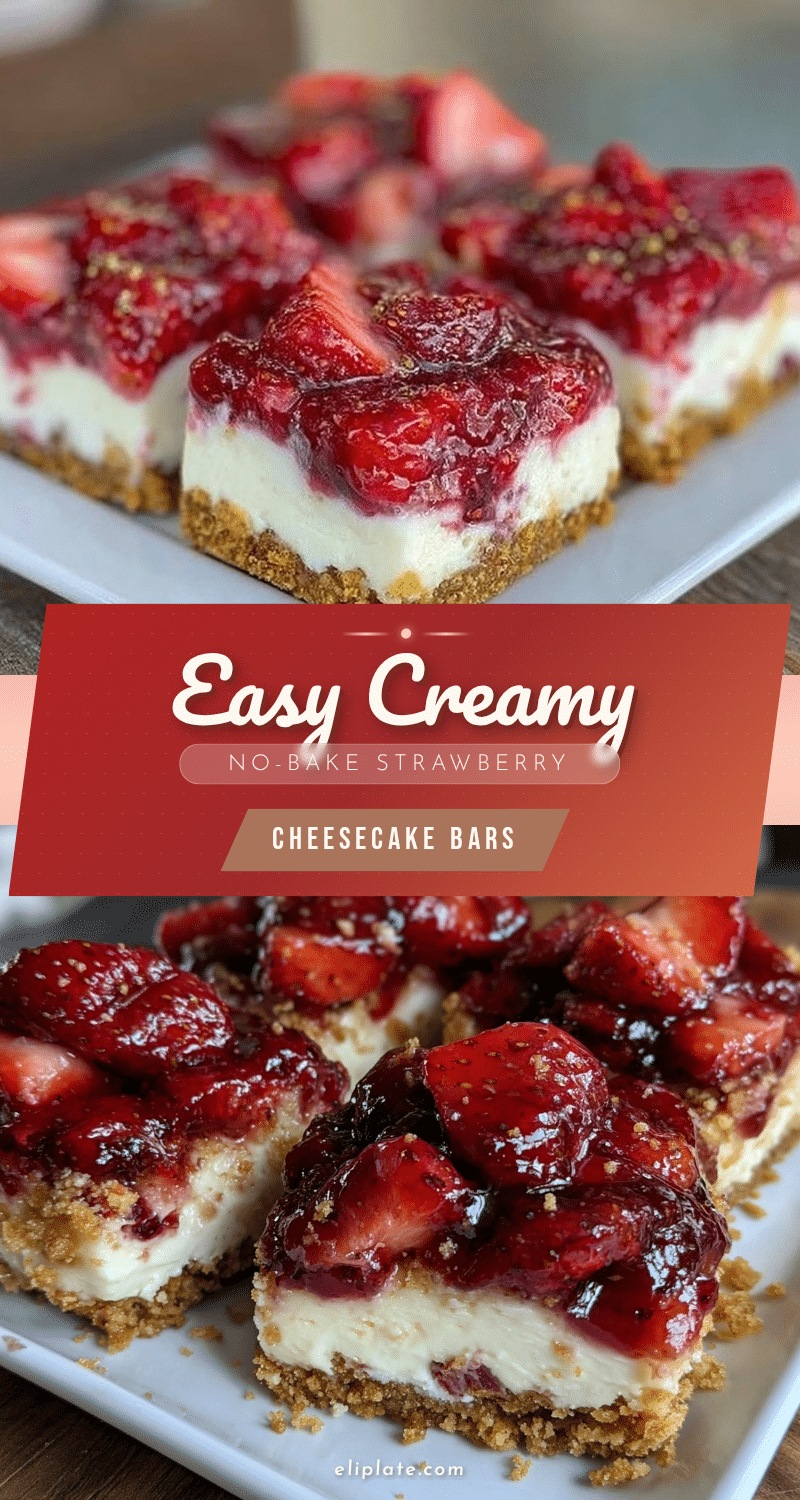 no-bake strawberry cheesecake bars recipe
