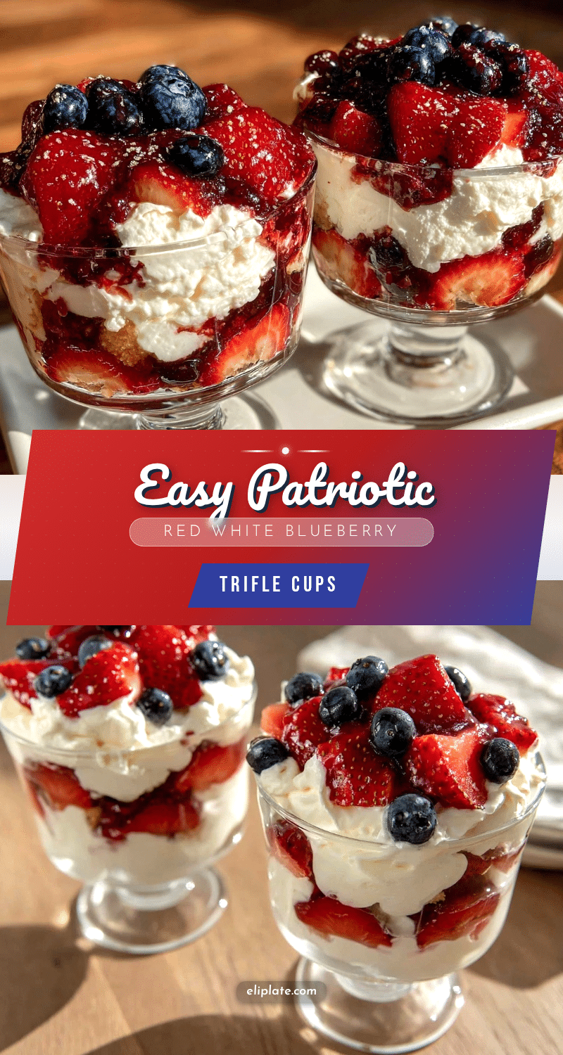 patriotic red white and blueberry trifle cups recipe