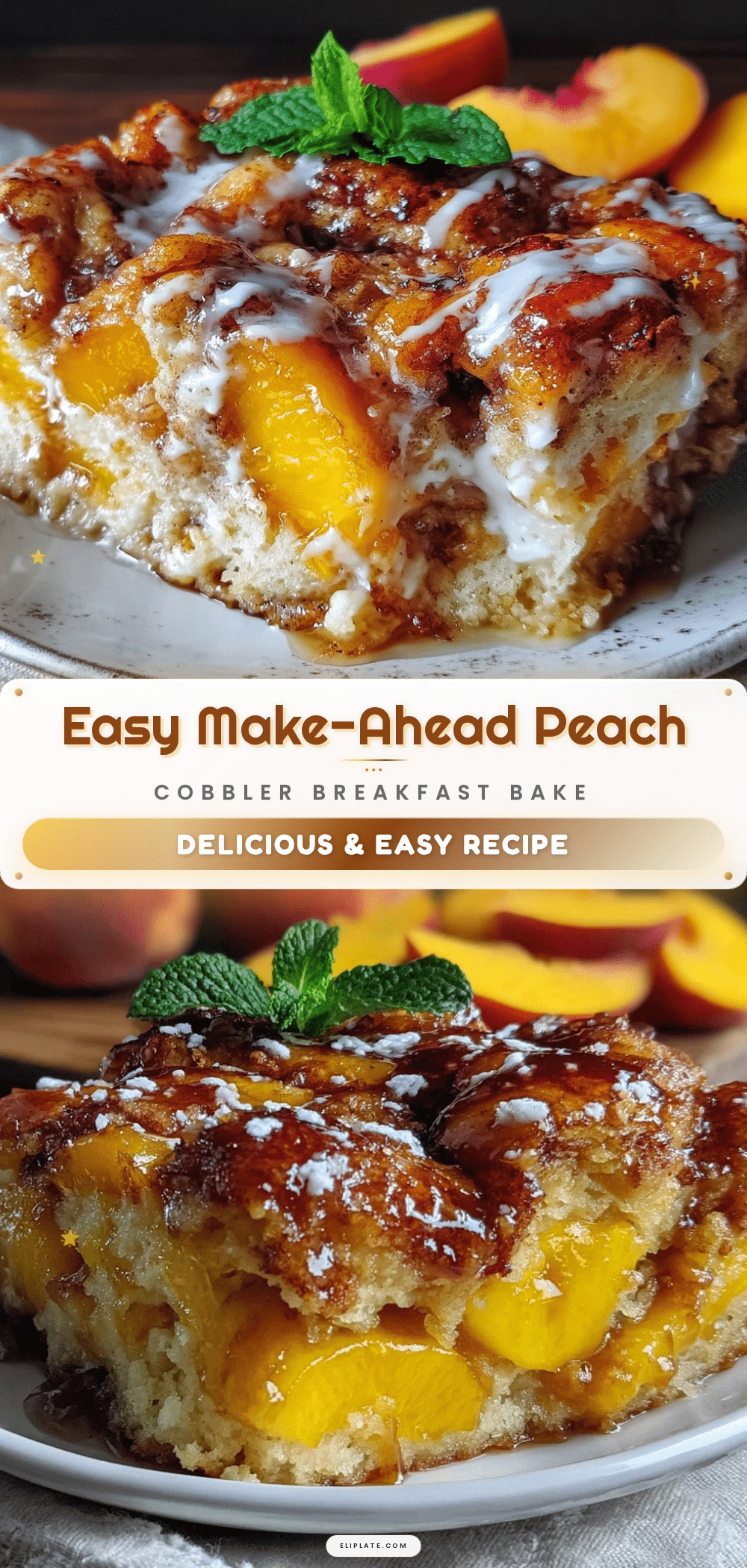 peach cobbler breakfast bake recipe