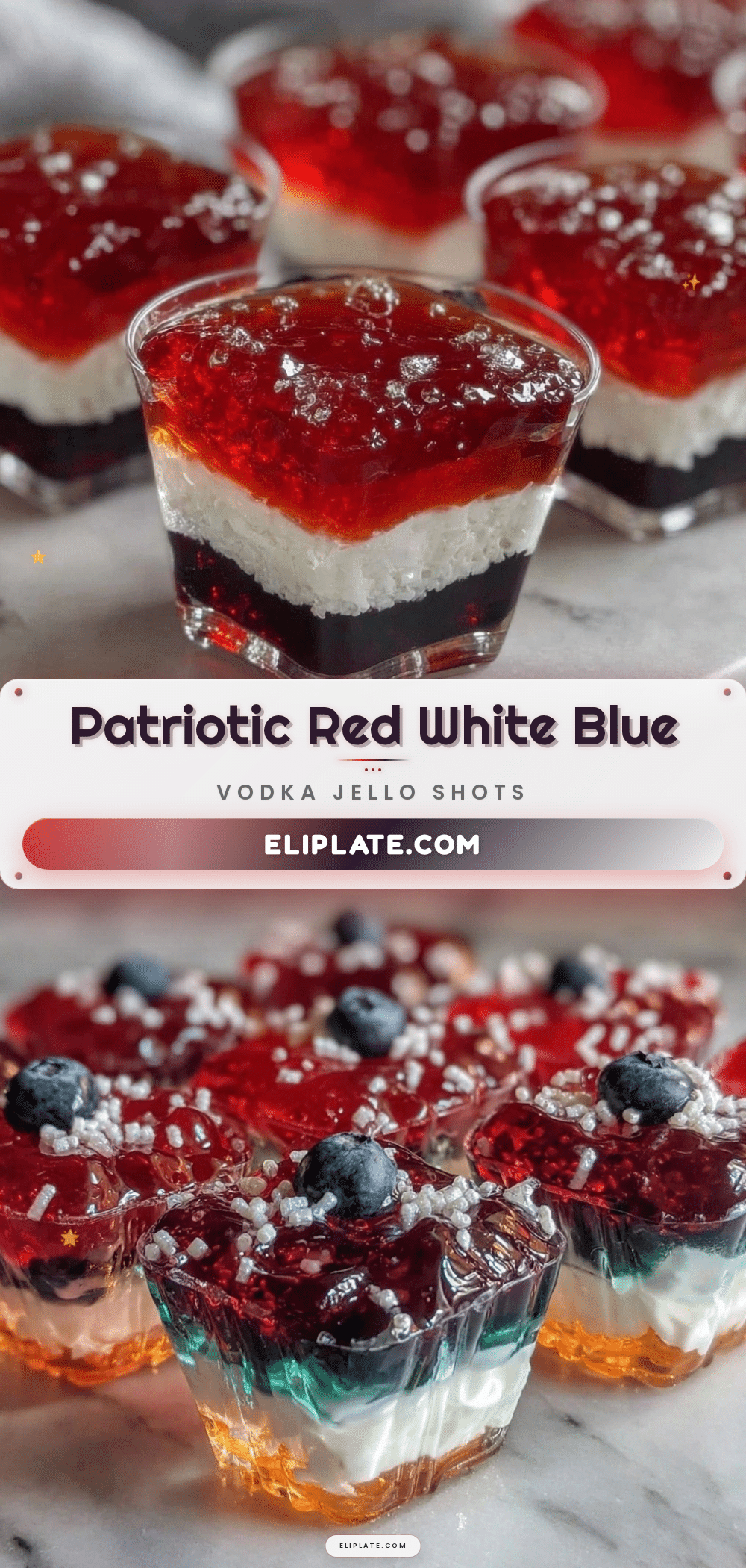 red white and blue jello shots with vodka recipe