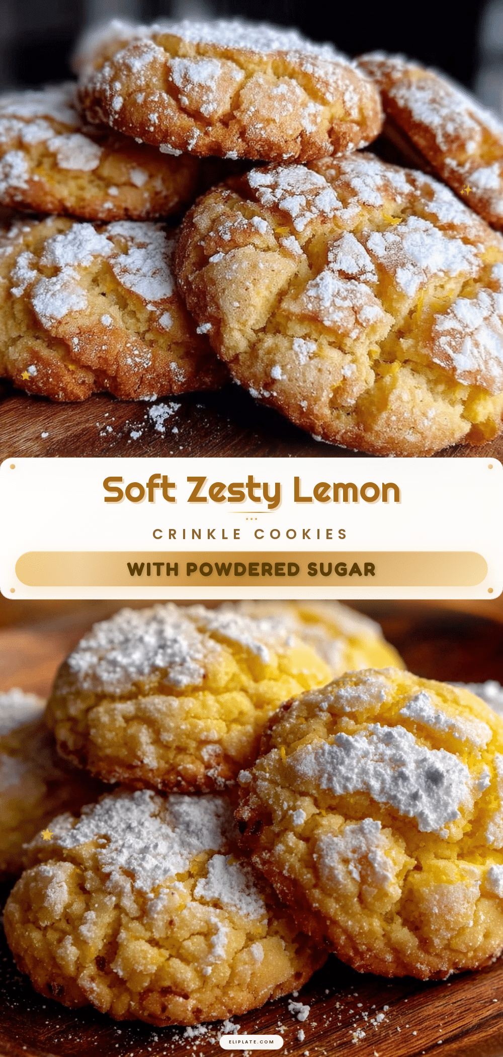 soft lemon crinkle cookies recipe