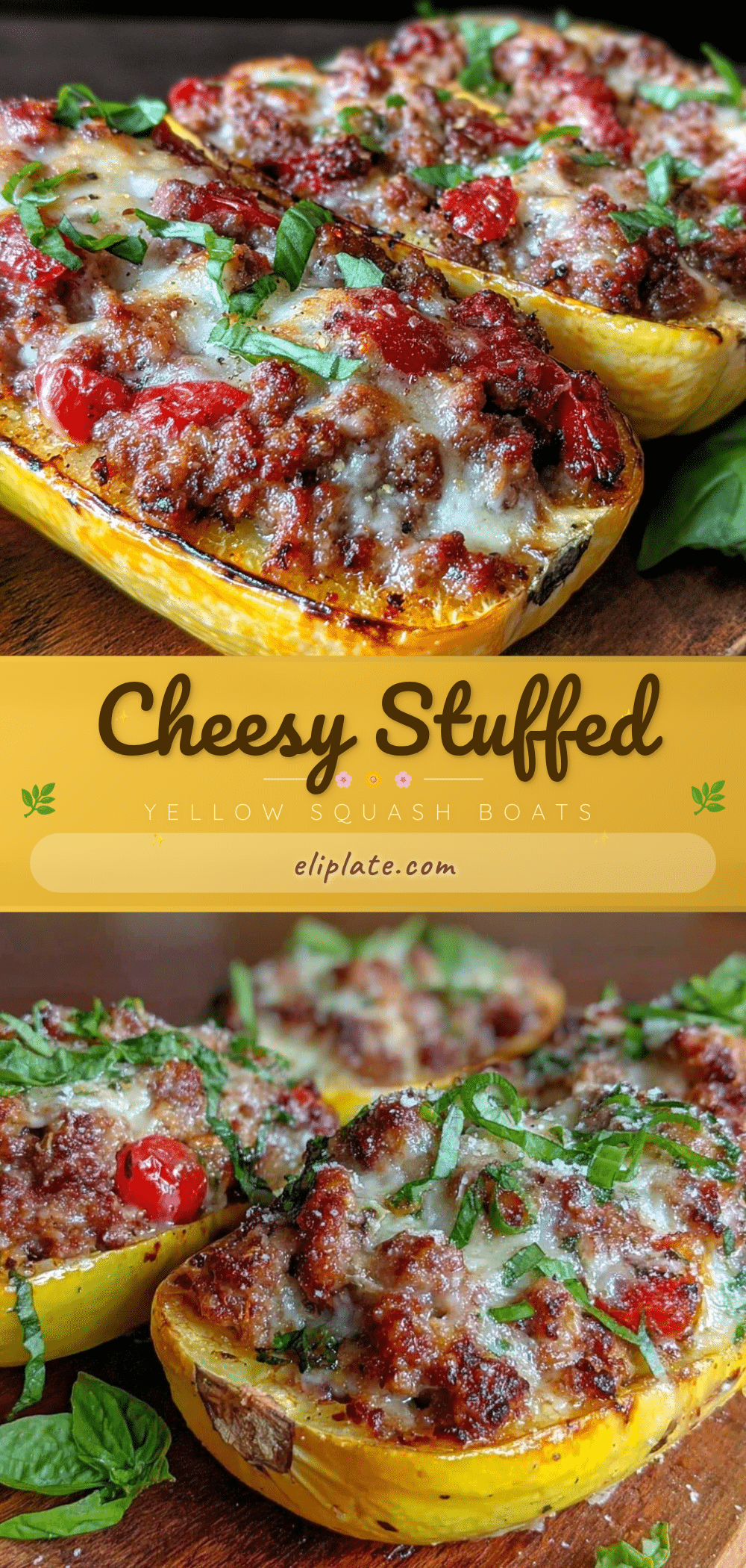 stuffed yellow squash boats recipe