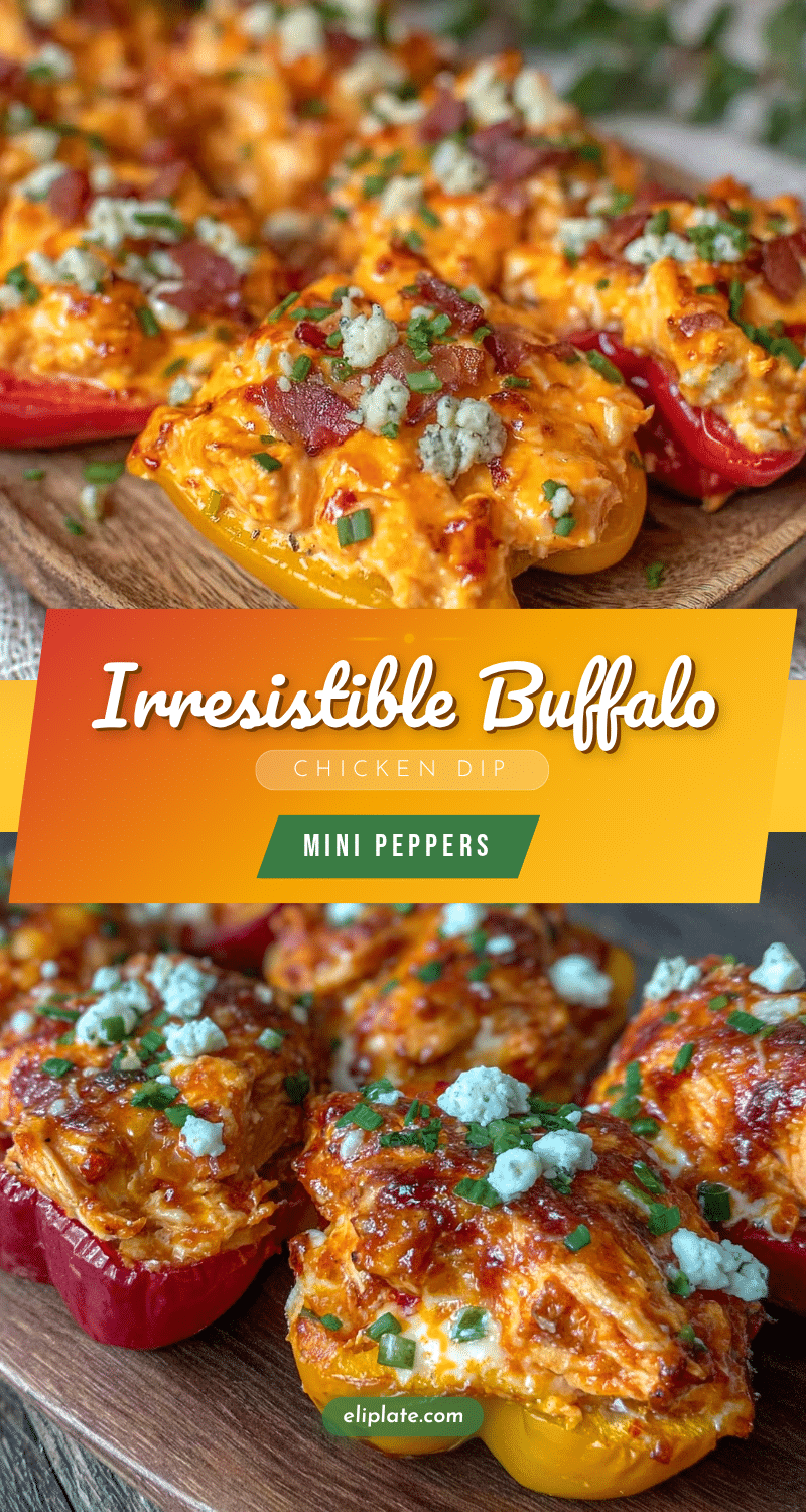buffalo chicken dip stuffed mini peppers recipe