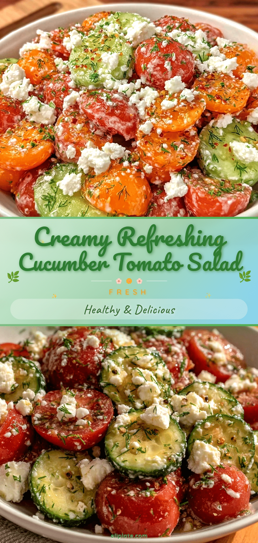 creamy cucumber tomato salad recipe