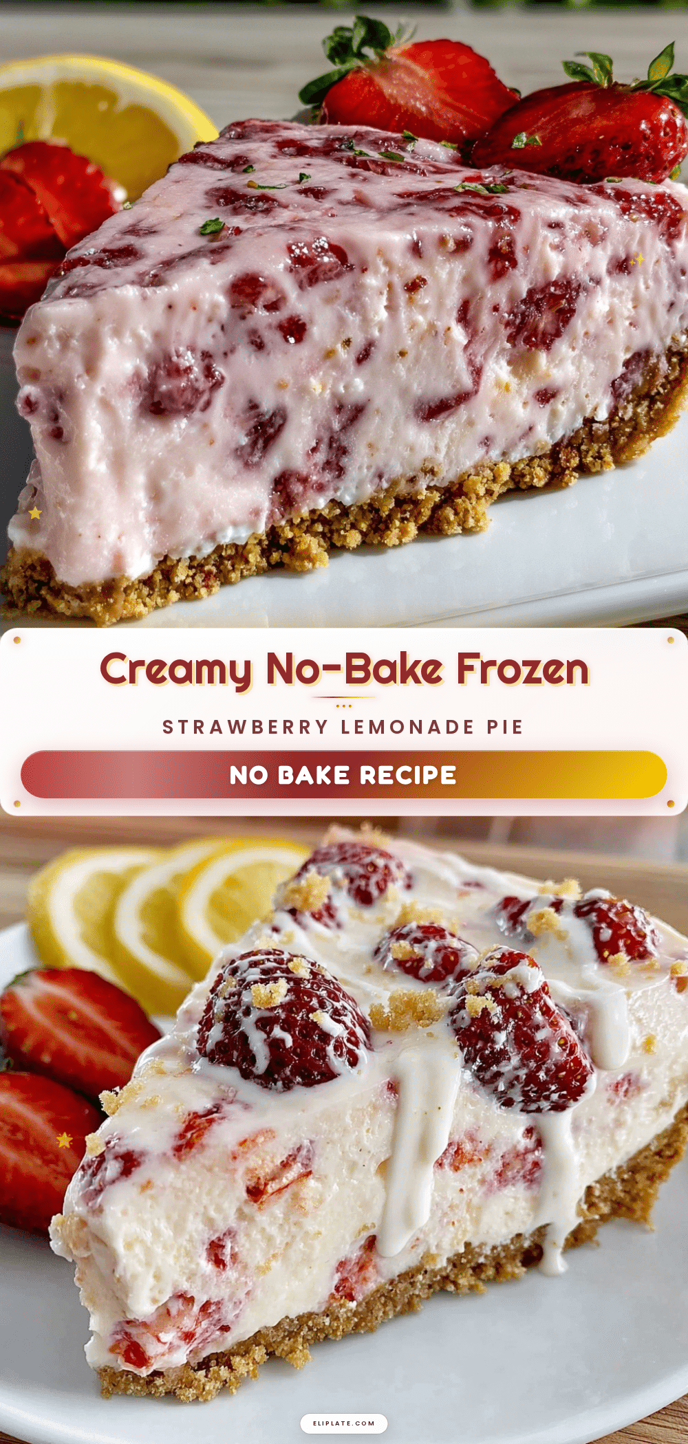creamy frozen strawberry lemonade pie recipe