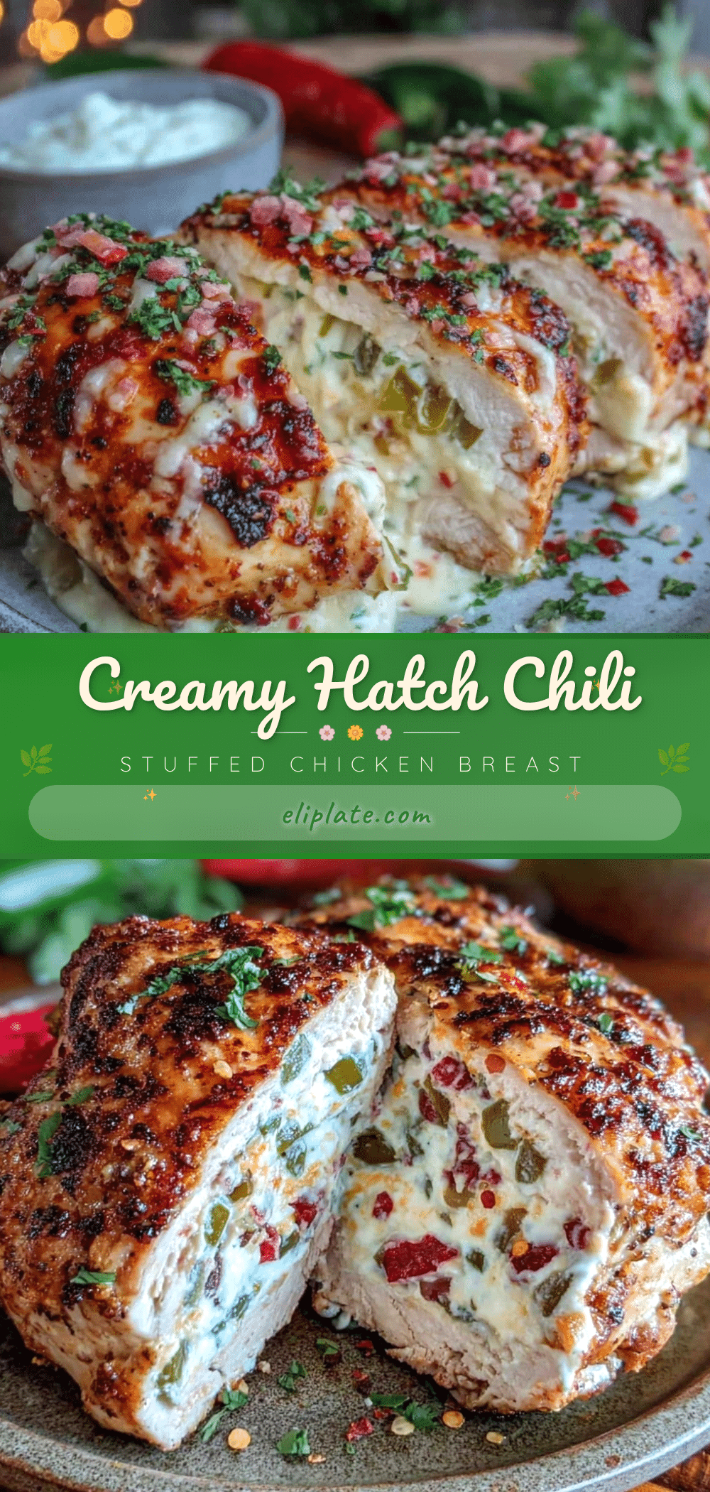 creamy hatch chili stuffed chicken breast recipe