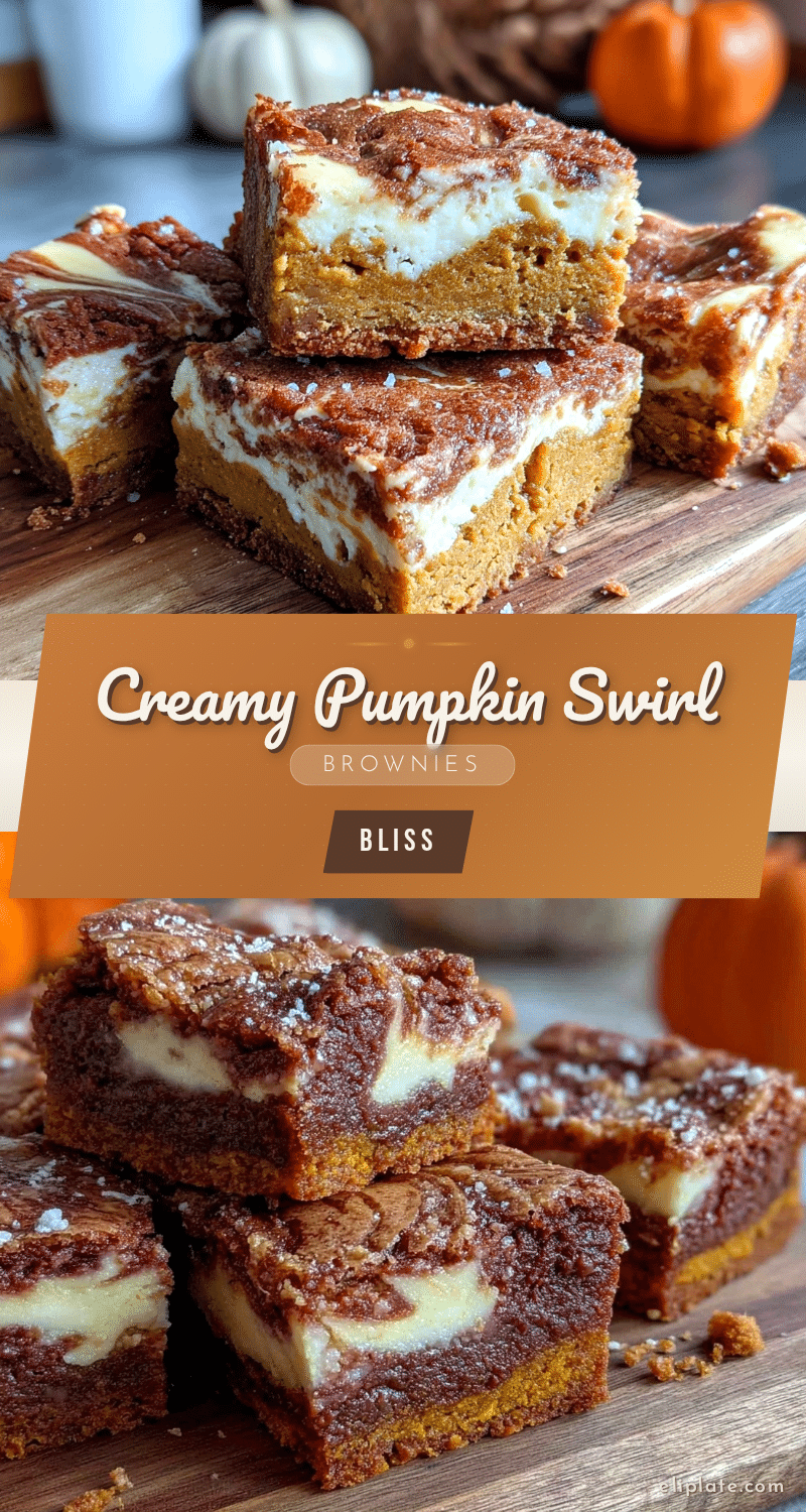 creamy pumpkin cream cheese swirl brownies recipe
