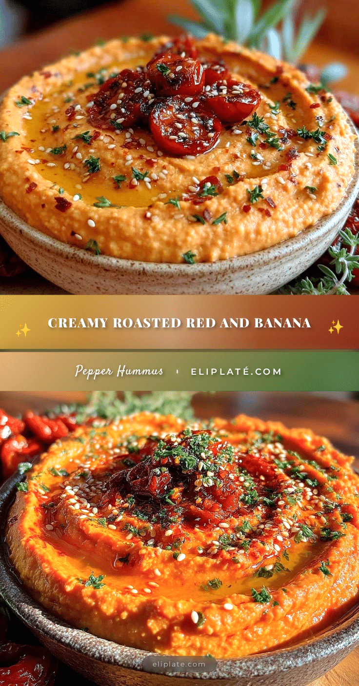 creamy roasted red pepper hummus recipe