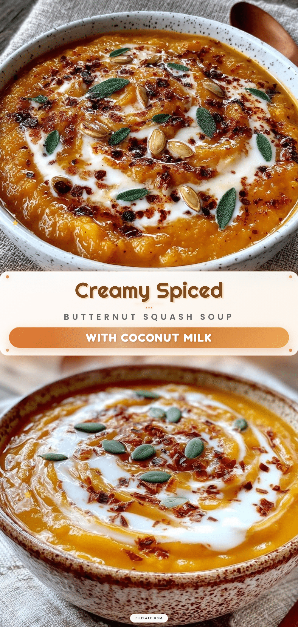 creamy spiced butternut squash soup recipe