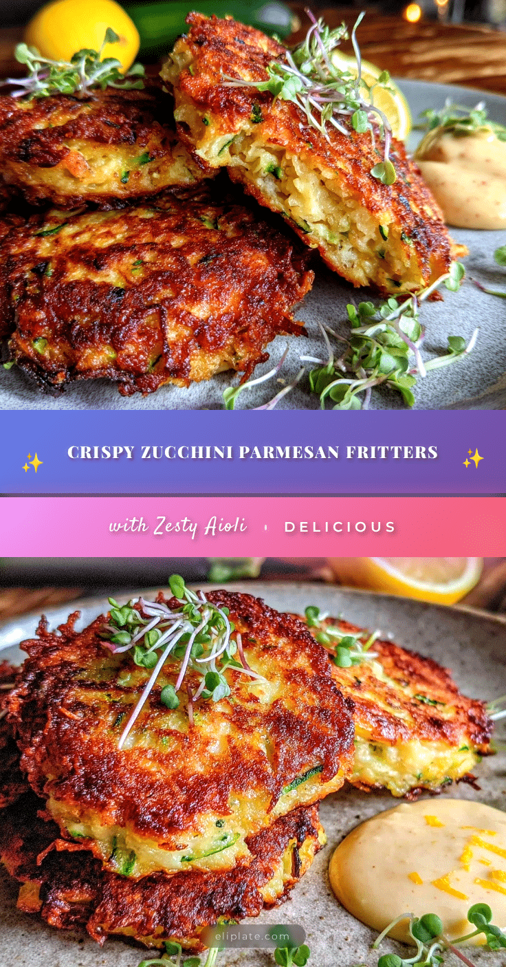 crispy zucchini parmesan fritters recipe