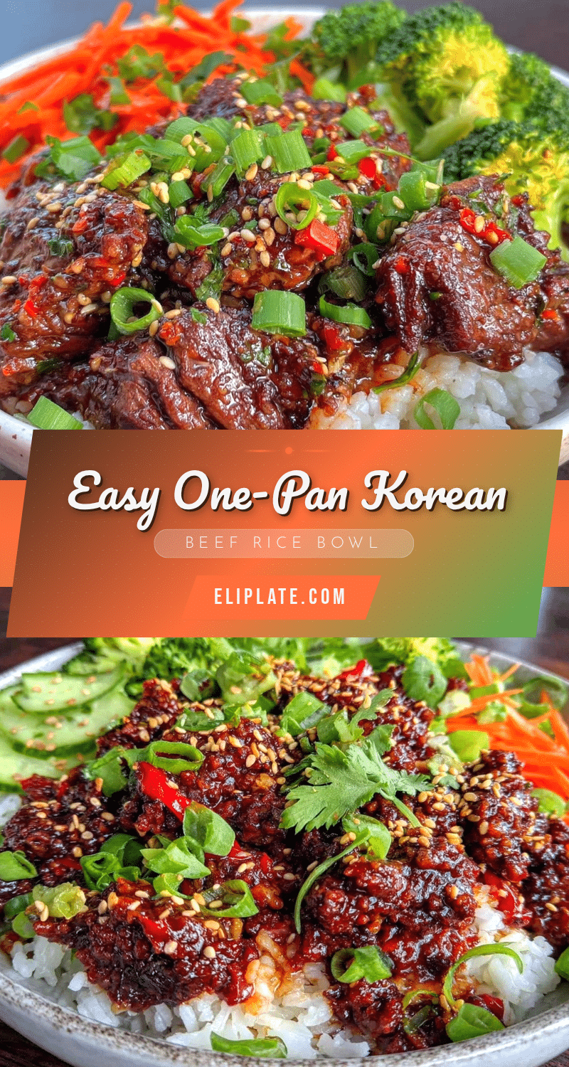 Easy One-Pan Korean Ground Beef Rice Bowl recipe