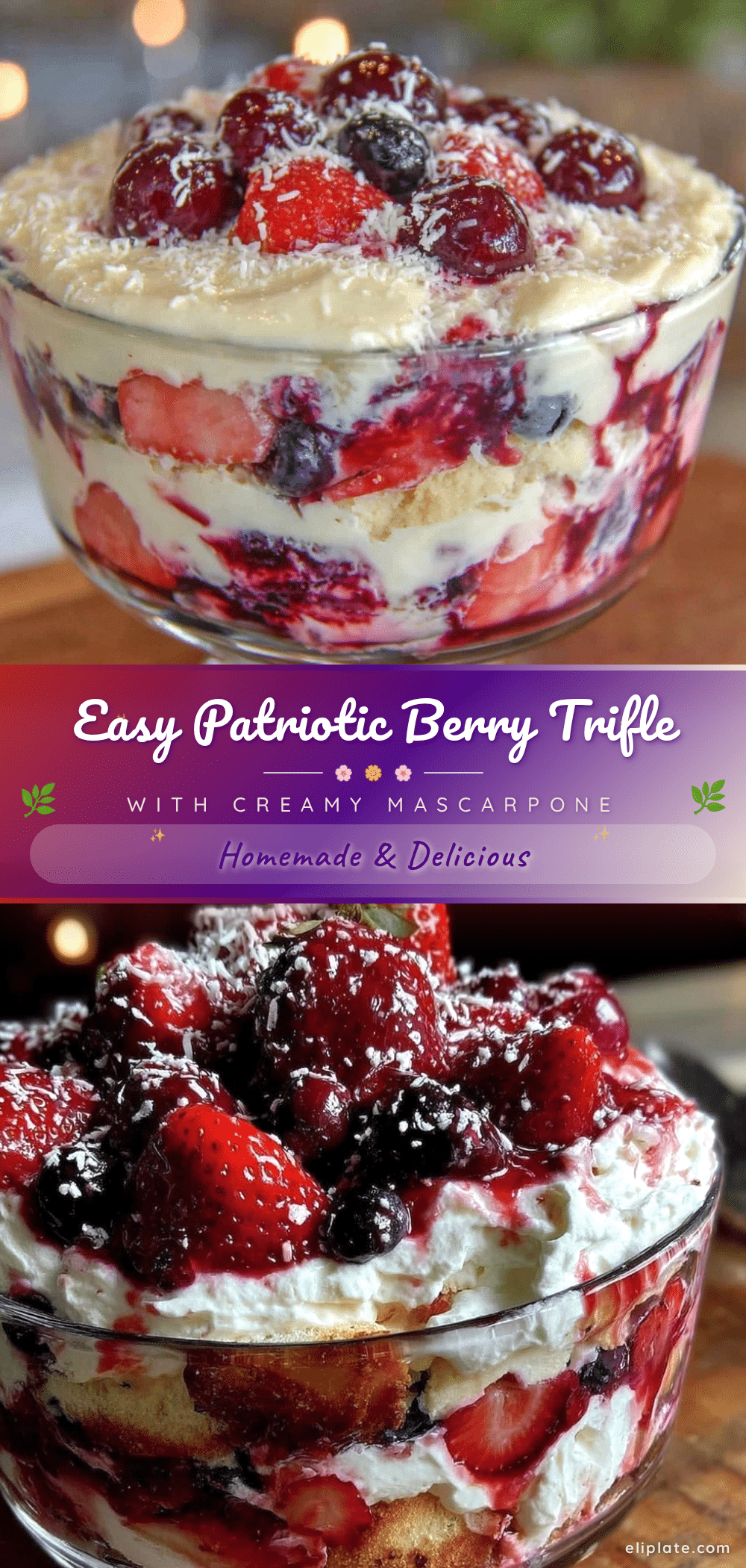 Easy Patriotic Berry Trifle recipe