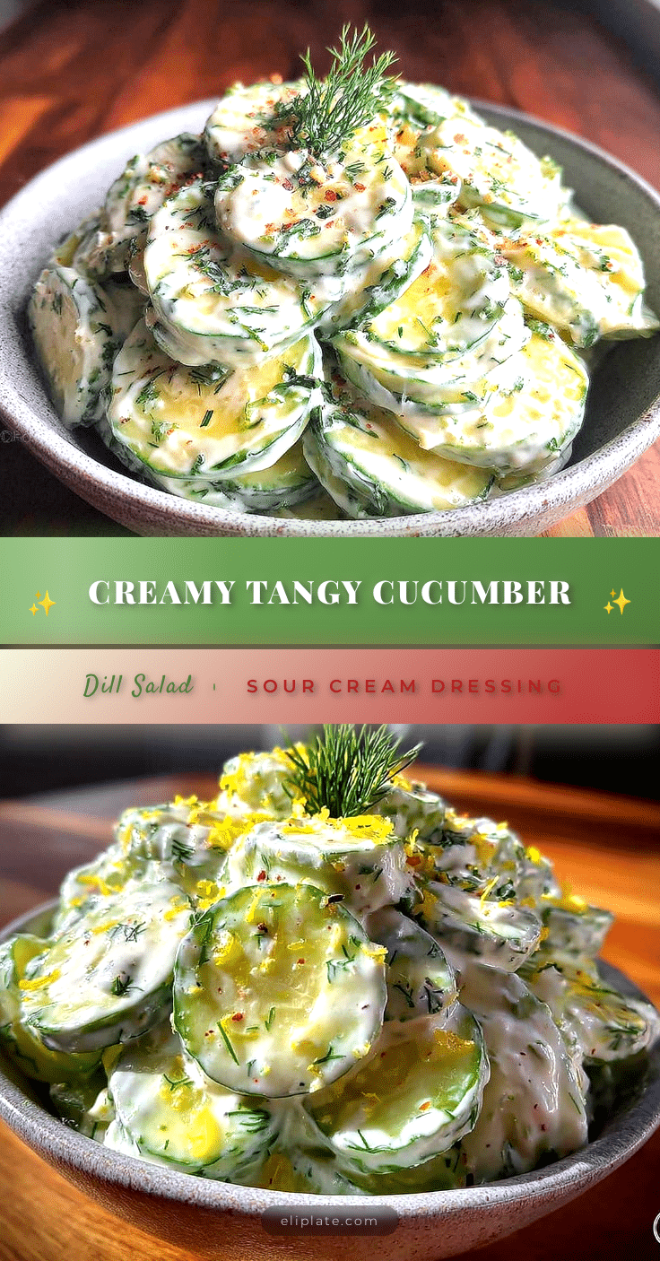 fresh creamy cucumber dill salad recipe