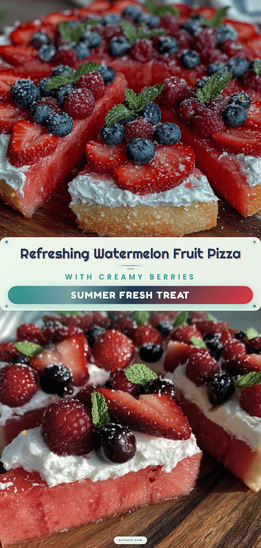 fresh watermelon fruit pizza recipe