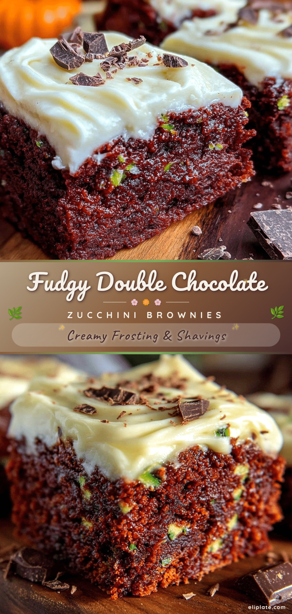 fudgy double chocolate zucchini brownies recipe