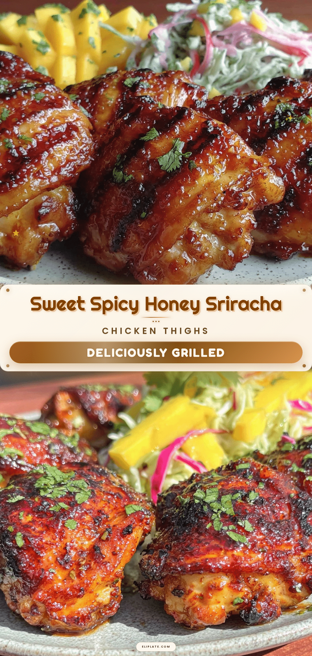 honey sriracha grilled chicken thighs recipe