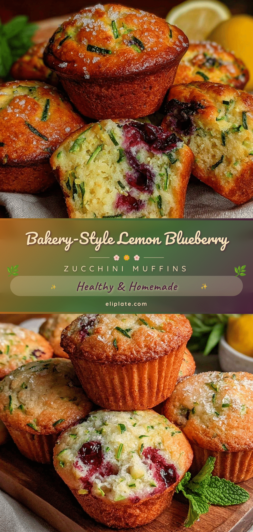 lemon blueberry zucchini muffins recipe