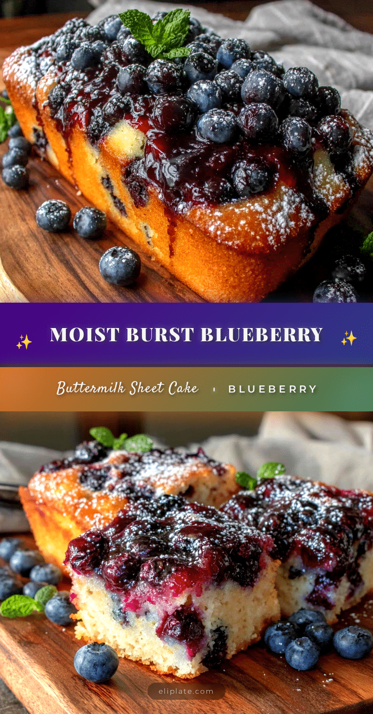 moist burst blueberry buttermilk sheet cake recipe
