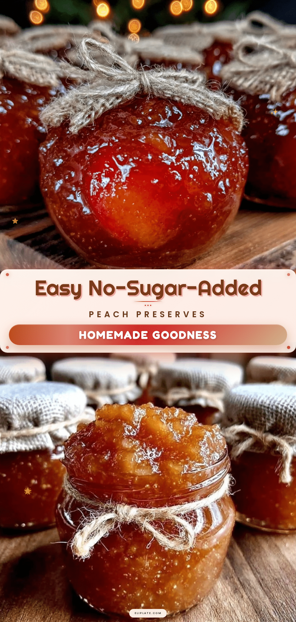 no sugar added peach preserves recipe