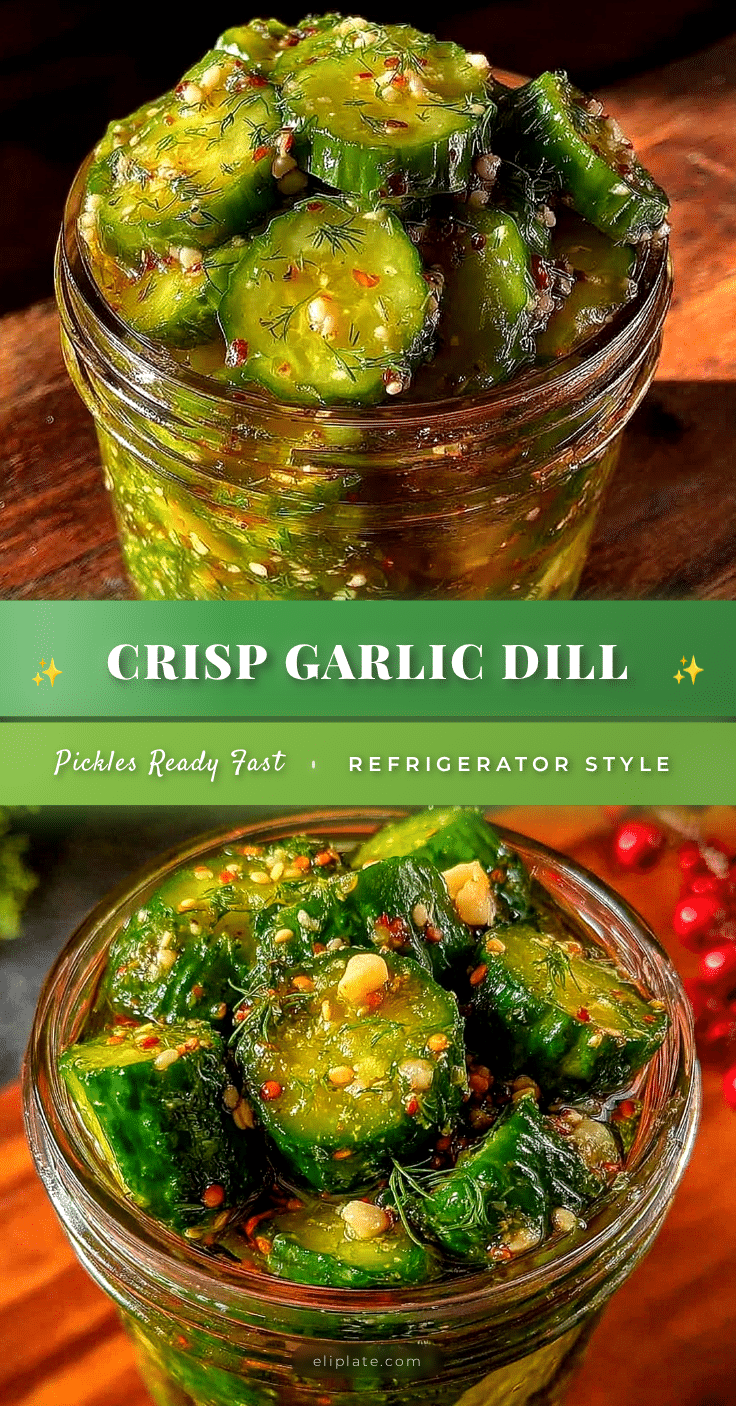 quick garlic dill refrigerator pickles recipe