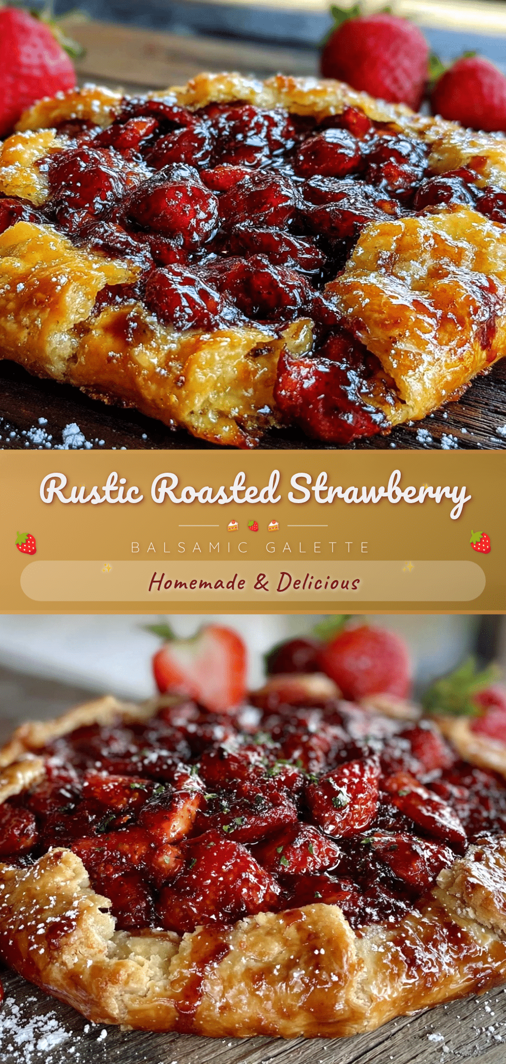roasted strawberry balsamic galette recipe