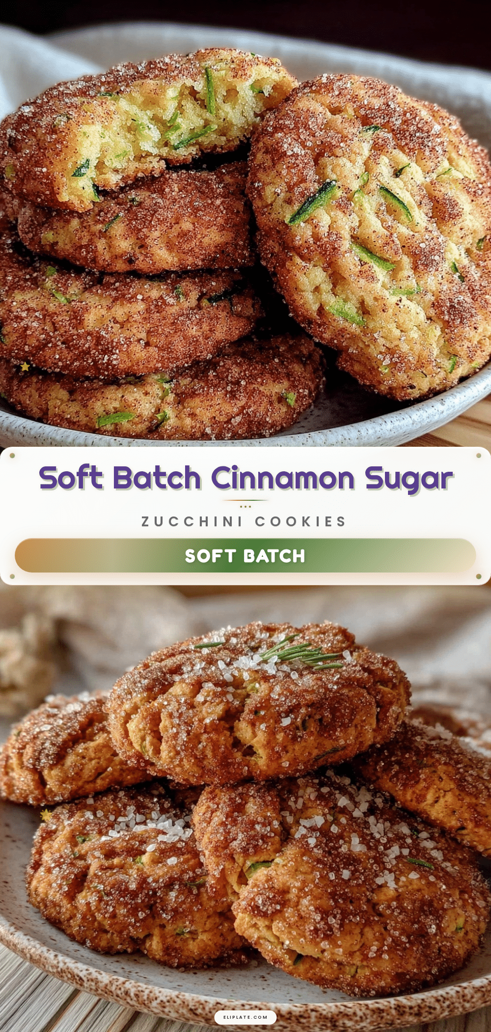 soft cinnamon sugar zucchini cookies recipe