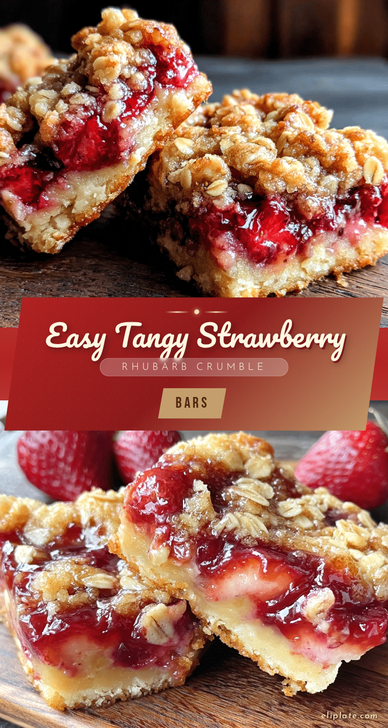 strawberry rhubarb crumble bars recipe