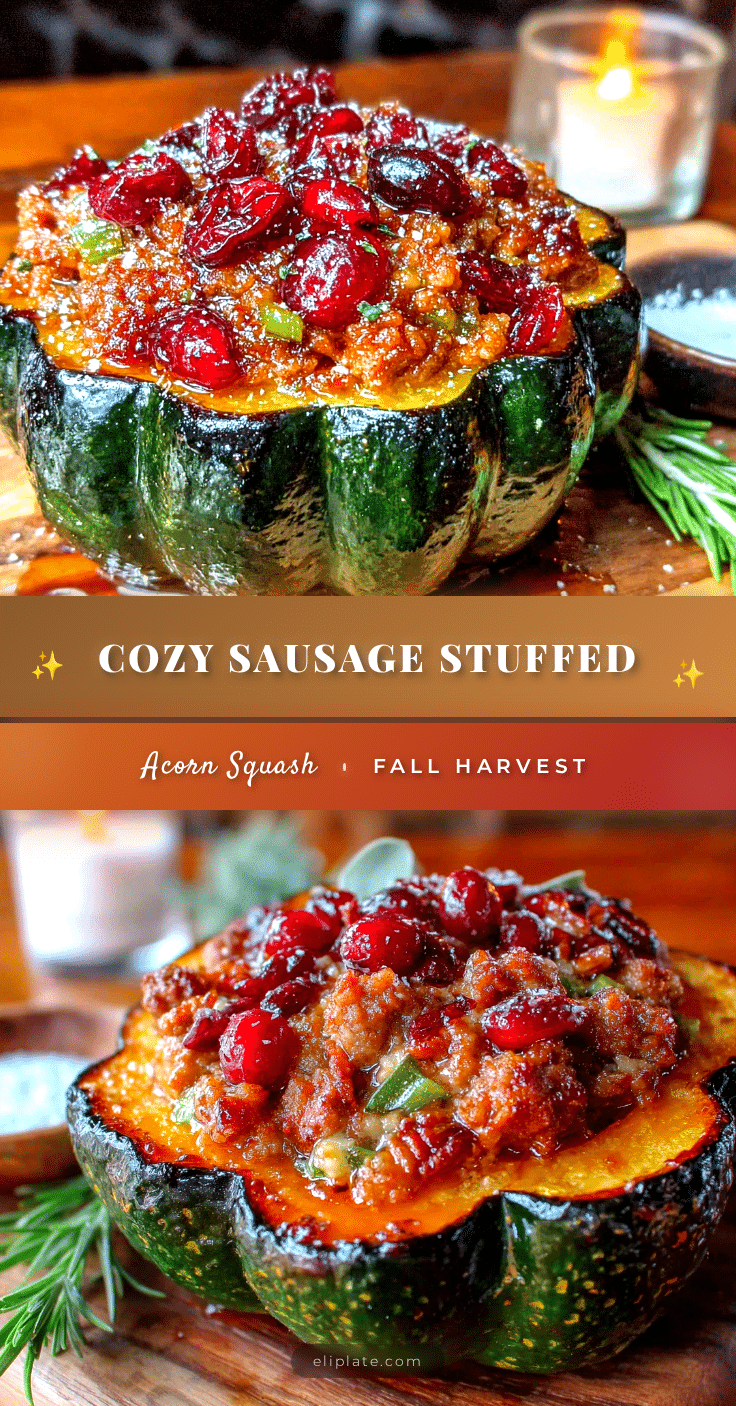 cozy sausage stuffed acorn squash recipe