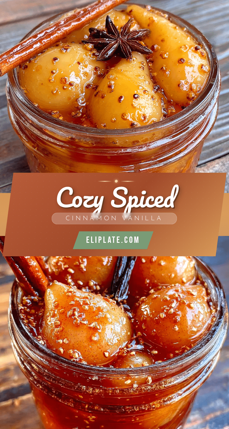 cozy spiced cinnamon vanilla canned pears recipe