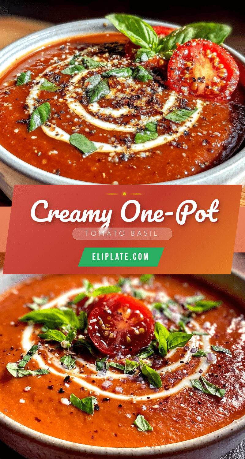 creamy one-pot tomato basil soup recipe