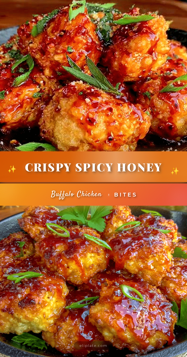 Crispy Spicy Honey Buffalo Popcorn Chicken Bites recipe