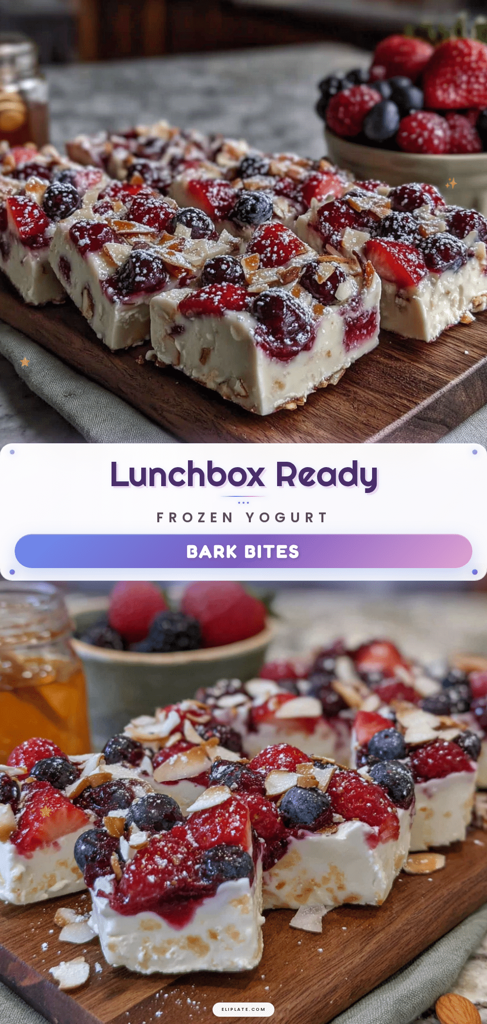easy frozen yogurt bark bites for lunchboxes recipe