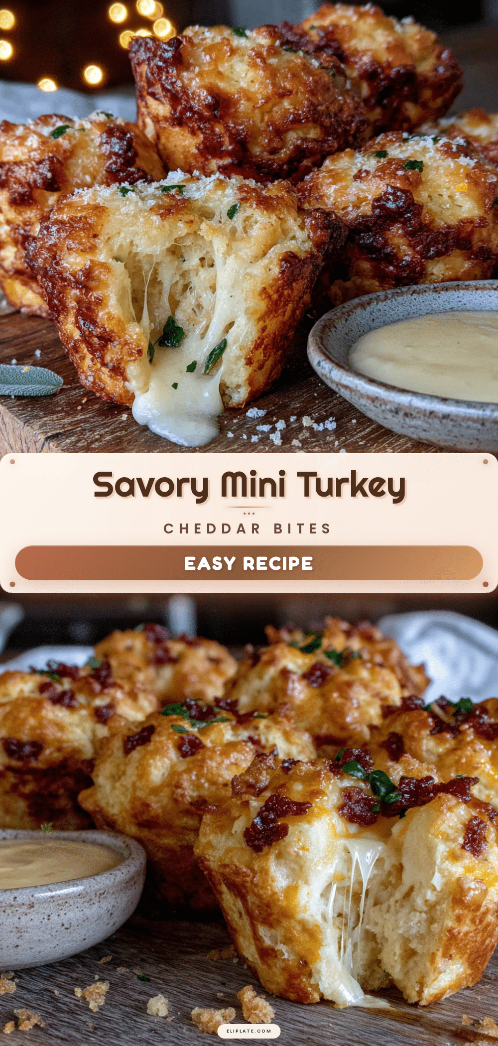 easy savory mini turkey cheddar muffin bites recipe