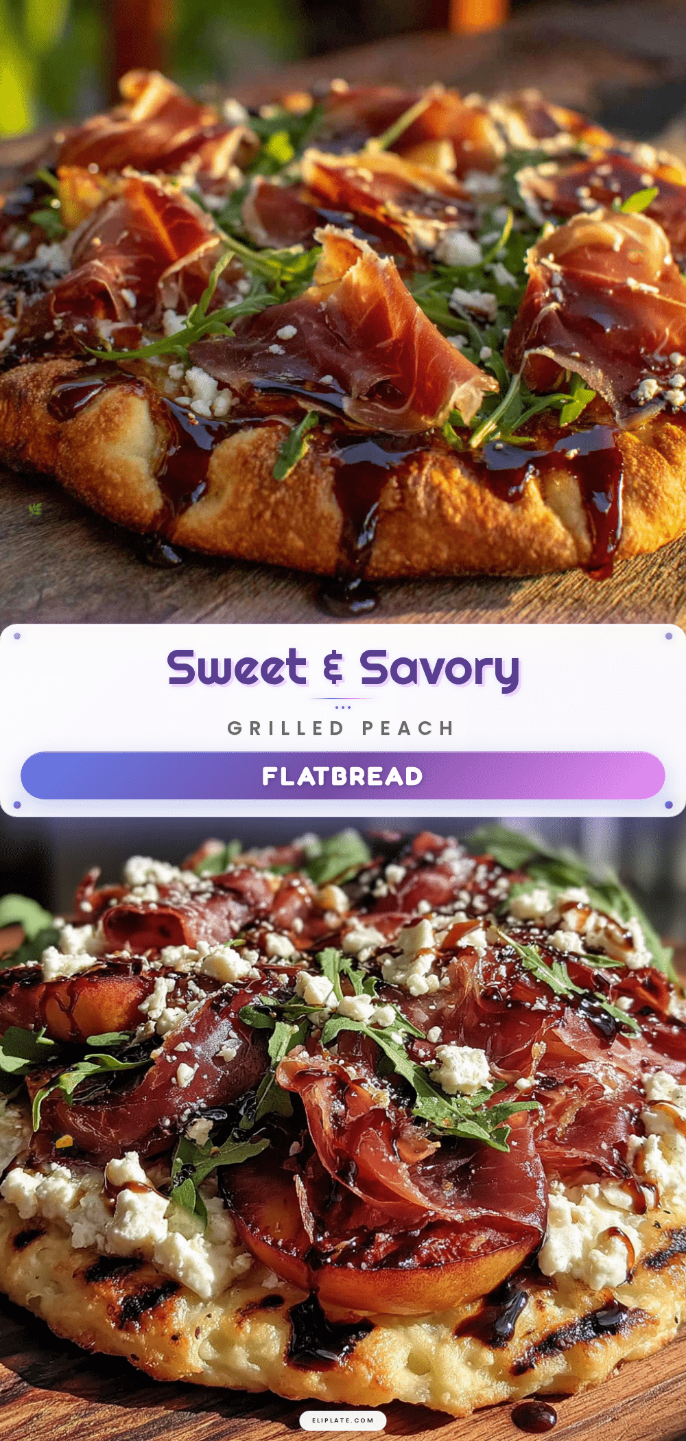 grilled peach and prosciutto flatbread recipe