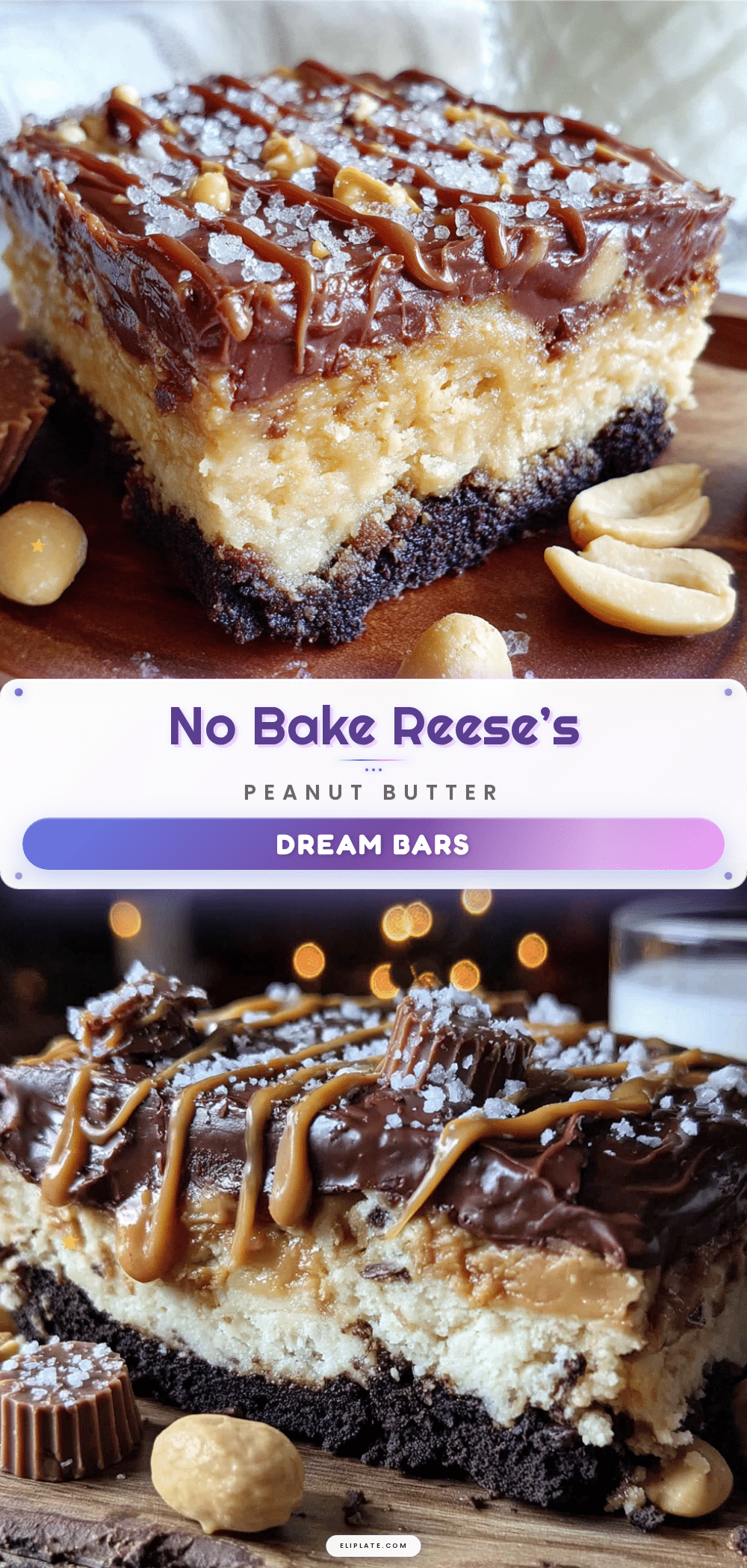 no-bake reeses peanut butter cake bars recipe