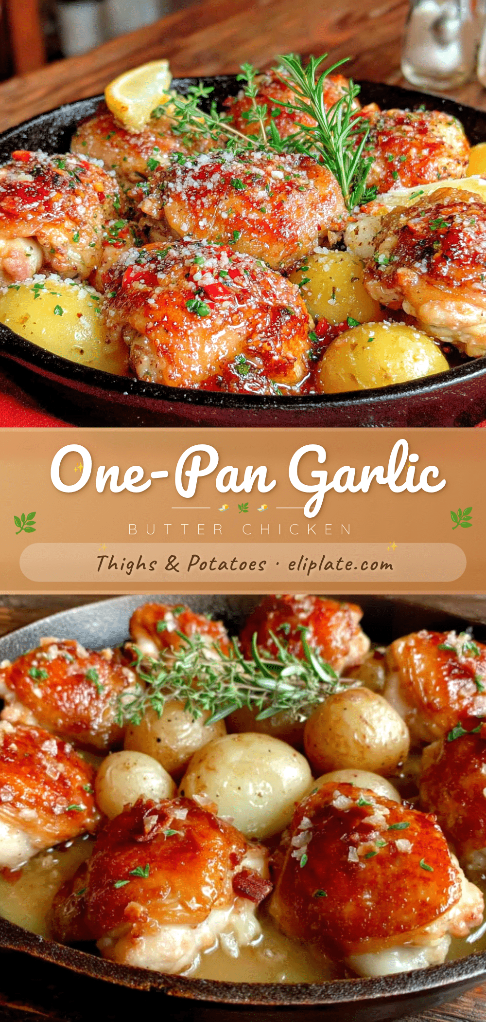 one-pan garlic butter chicken thighs recipe