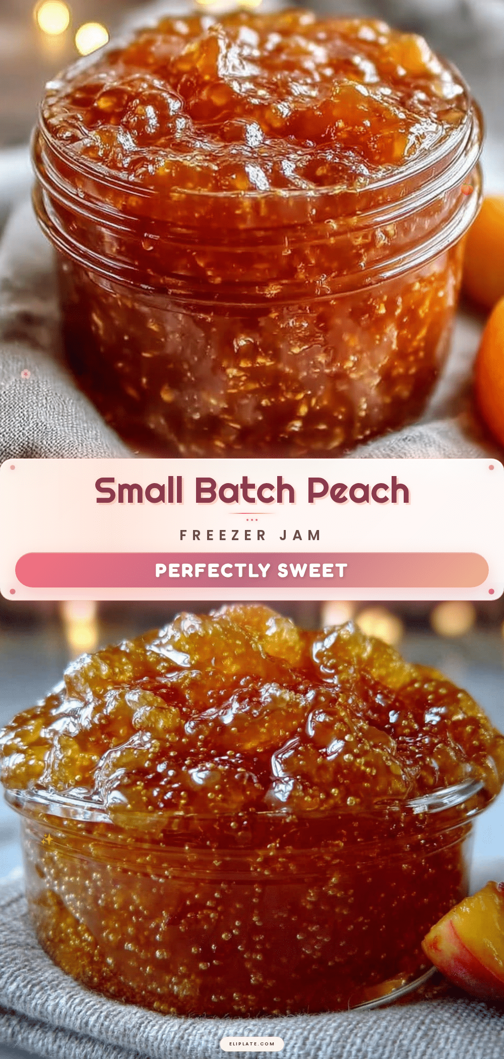 peach freezer jam no pectin recipe