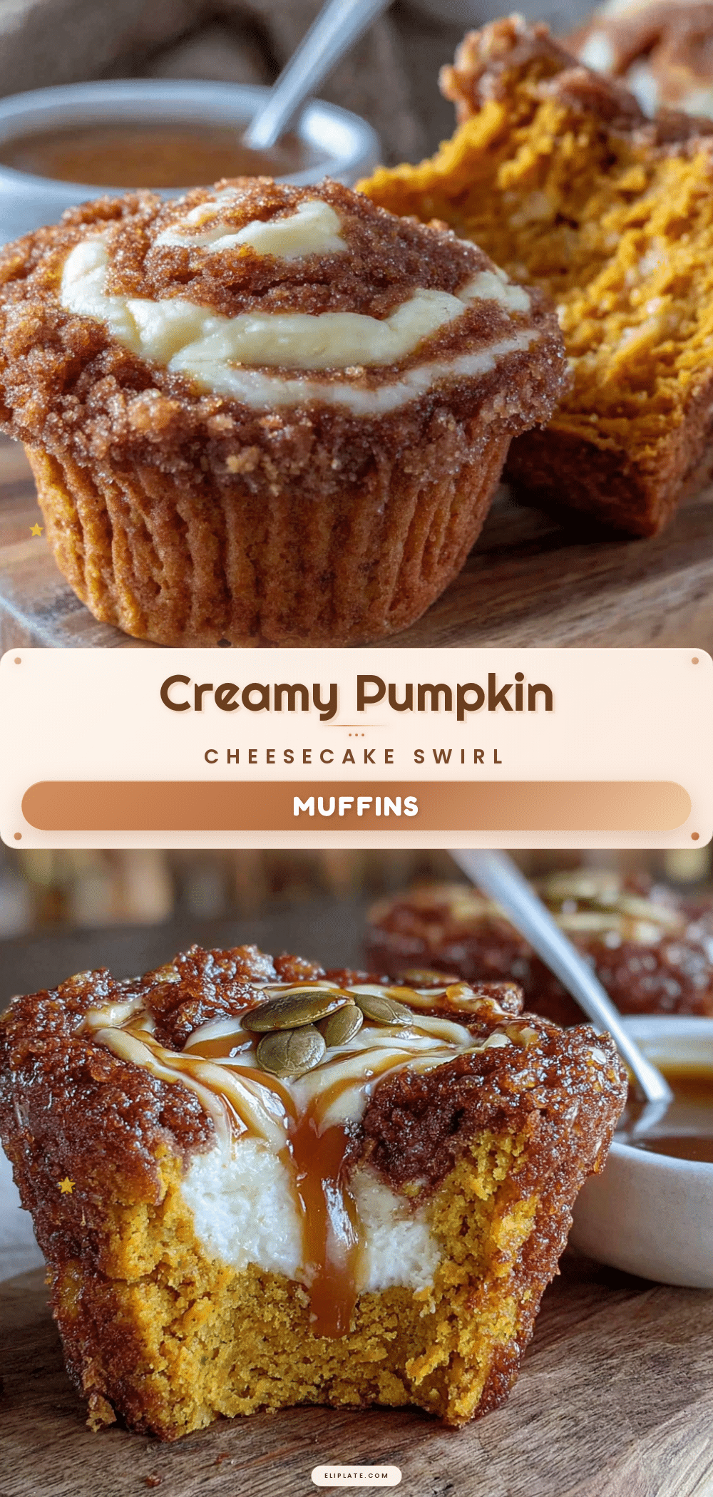 pumpkin cheesecake swirl muffins recipe