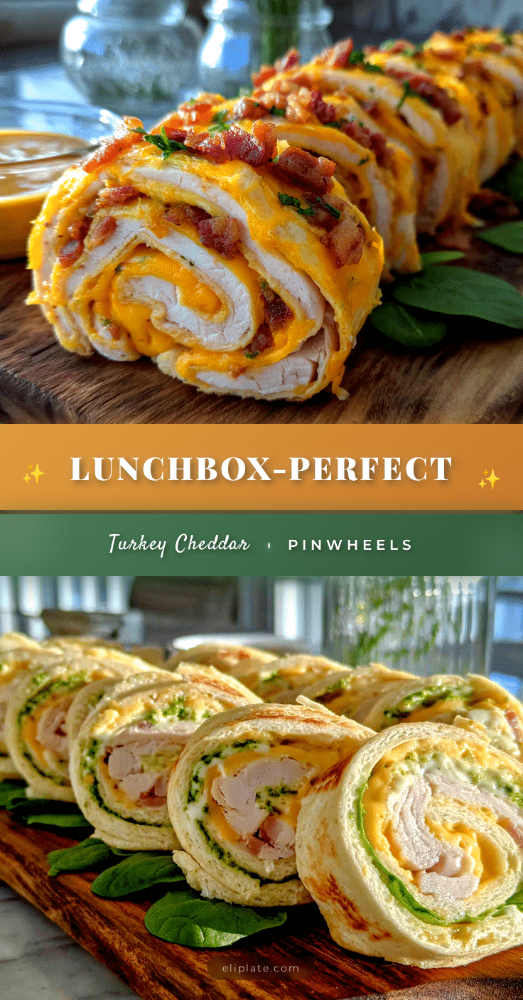 turkey cheddar pinwheel sandwiches recipe