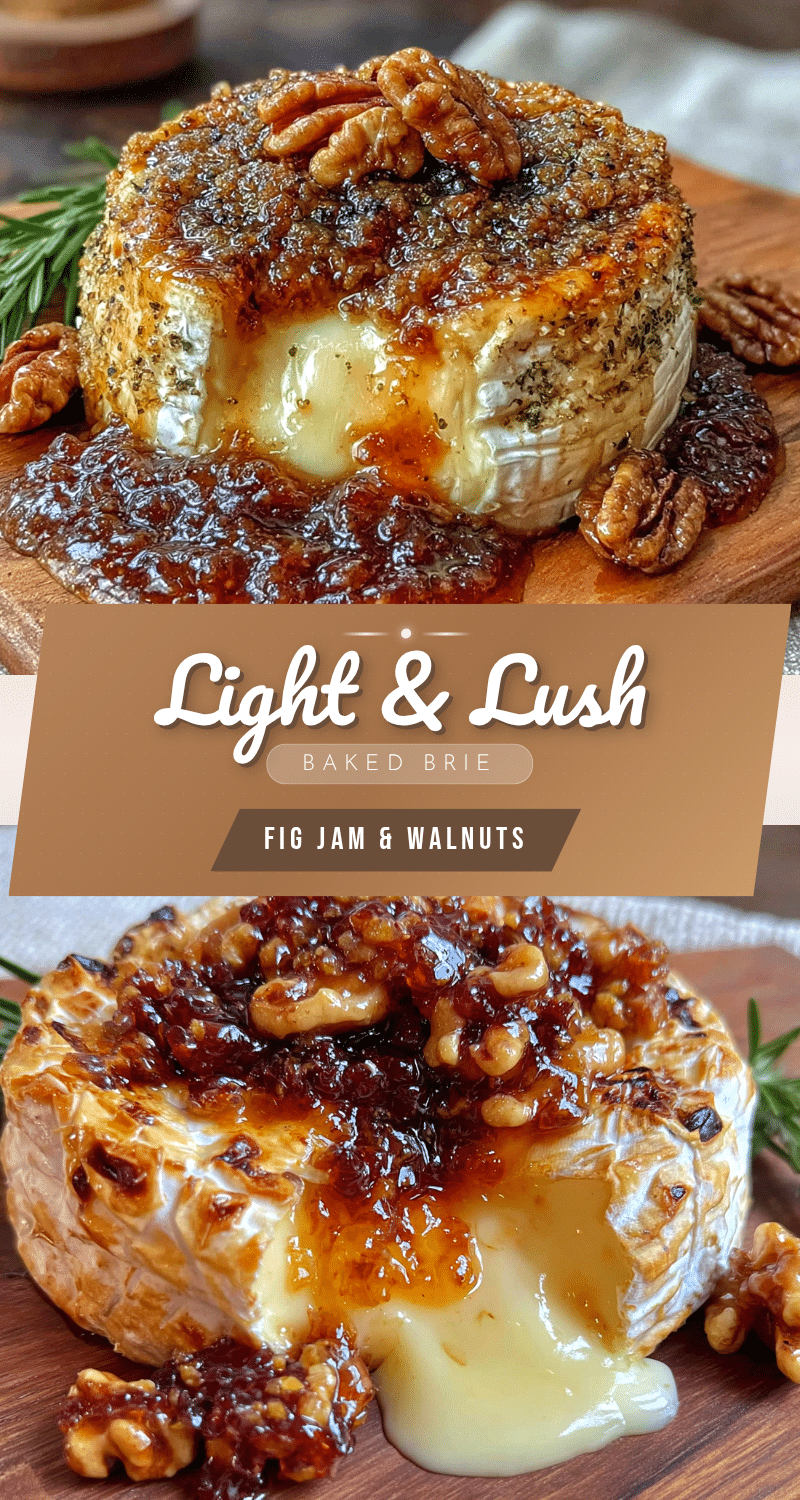 baked brie with fig jam and candied walnuts recipe
