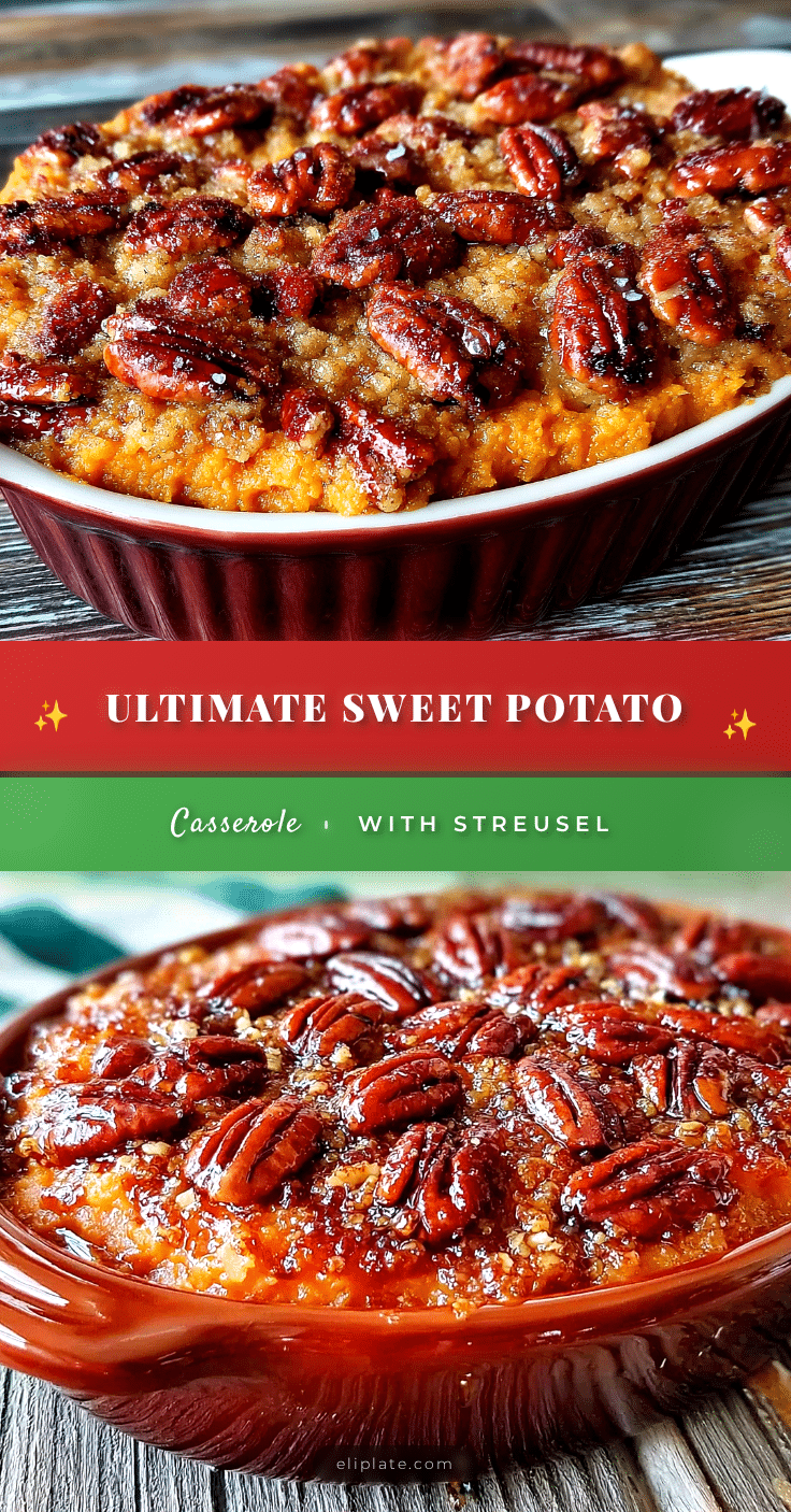 best easy sweet potato casserole with pecan streusel recipe