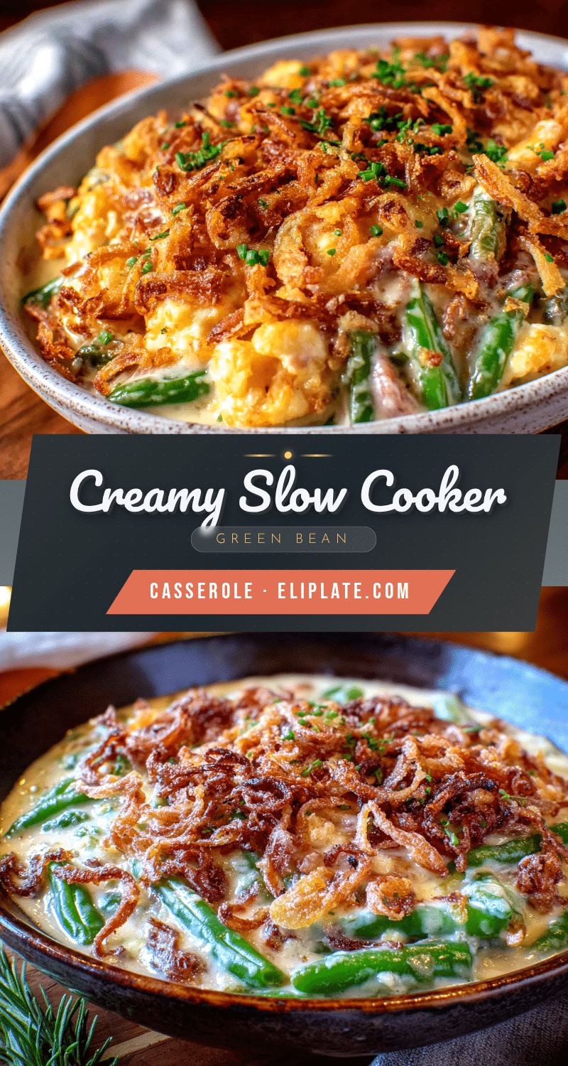 creamy slow cooker green bean casserole recipe