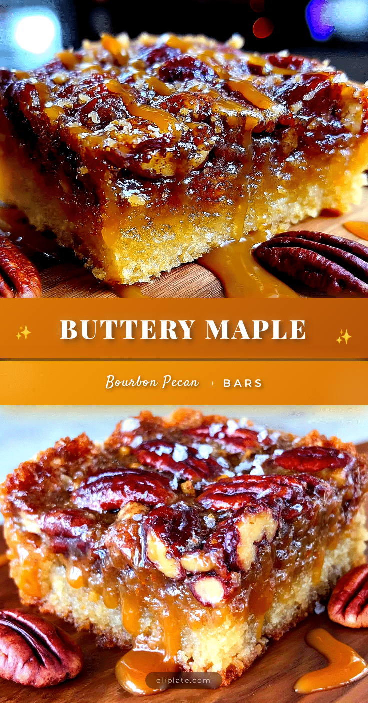 maple bourbon pecan pie bars recipe