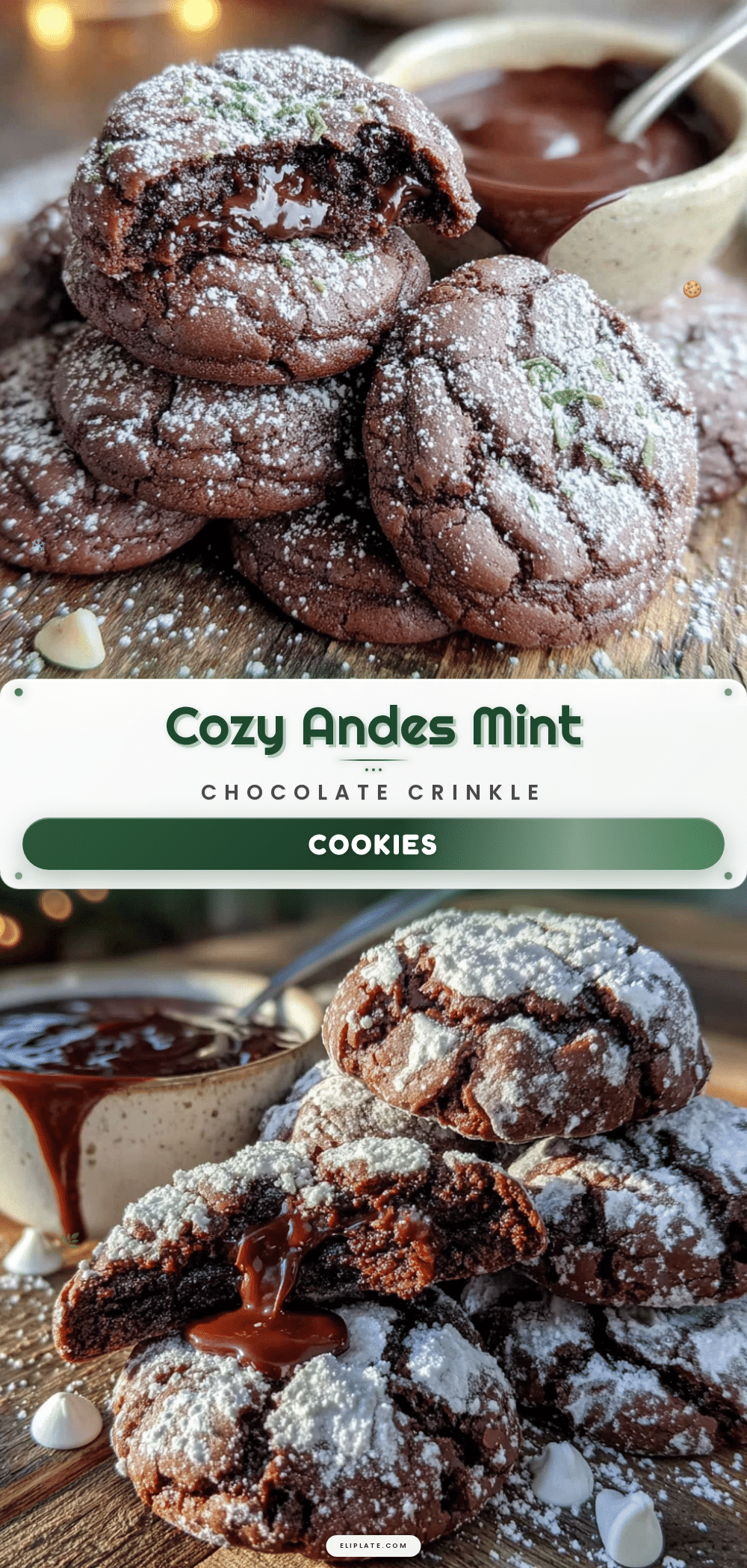 andes mint chocolate crinkle cookies recipe